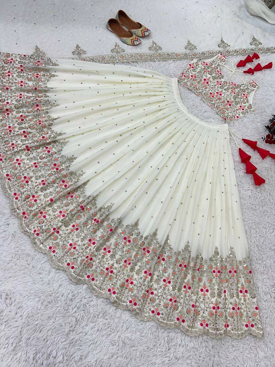 Vardan Ethnic Nsr 818 Heavy Faux Georgette Wholesale Lehenga Choli — Wholesale Lehenga, MPA wholesale from Surat - Gallery Image 2